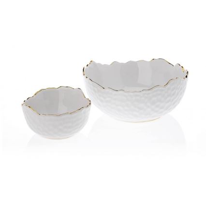 Ceramiczna miska TIGELLA 13 cm kremowo-złota