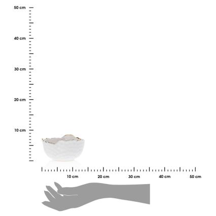 Ceramiczna miska TIGELLA 13 cm kremowo-złota