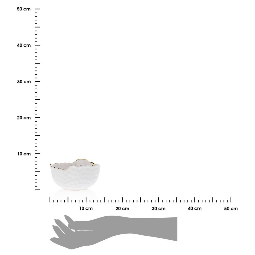 Ceramiczna miska TIGELLA 13 cm kremowo-złota