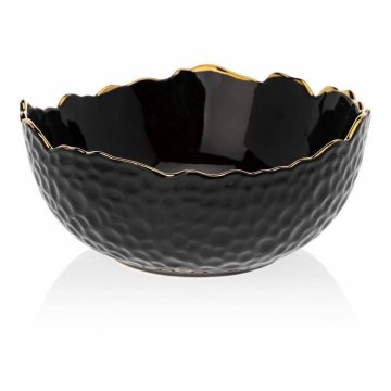 Ceramiczna miska TIGELLA 20 cm czarna/złota