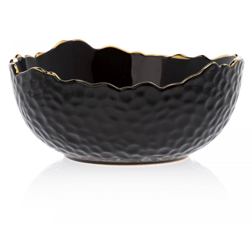 Ceramiczna miska TIGELLA 20 cm czarna/złota