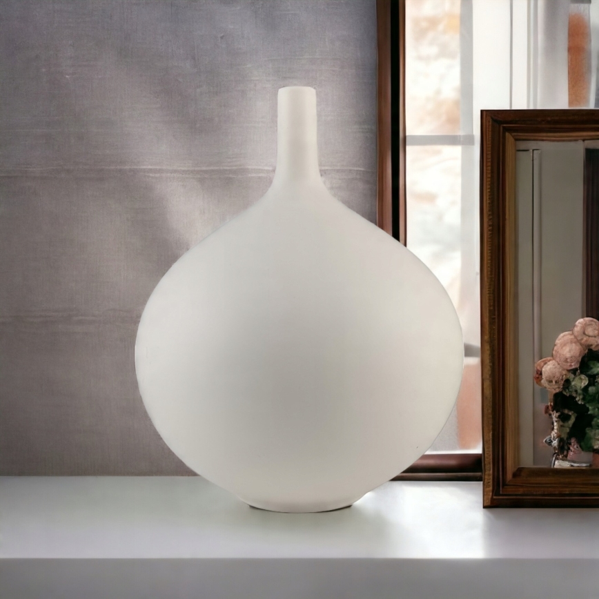Ceramiczna waza 24 cm biała