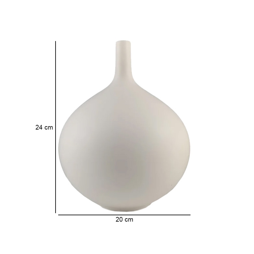 Ceramiczna waza 24 cm biała