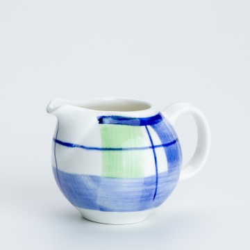 Ceramiczny dzbanek do mleka Lucie niebieski zielony