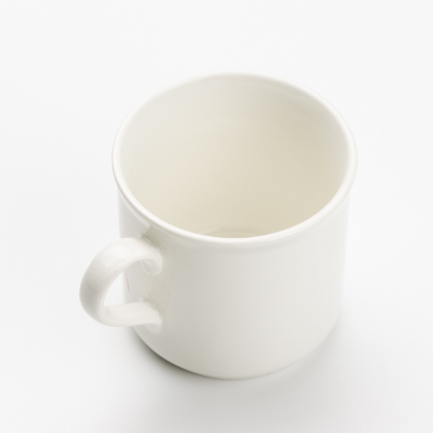 Ceramiczny kubek z nadrukiem biały