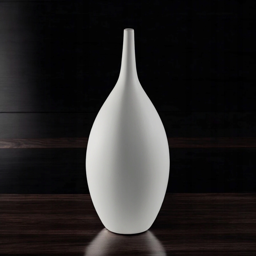 Ceramiczny wazon 47 cm, biały