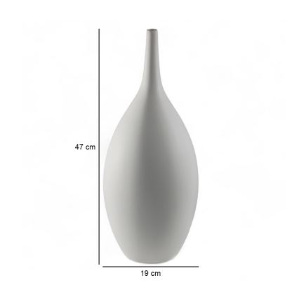 Ceramiczny wazon 47 cm, biały