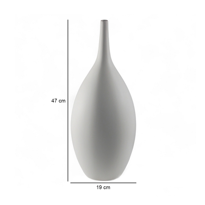 Ceramiczny wazon 47 cm, biały