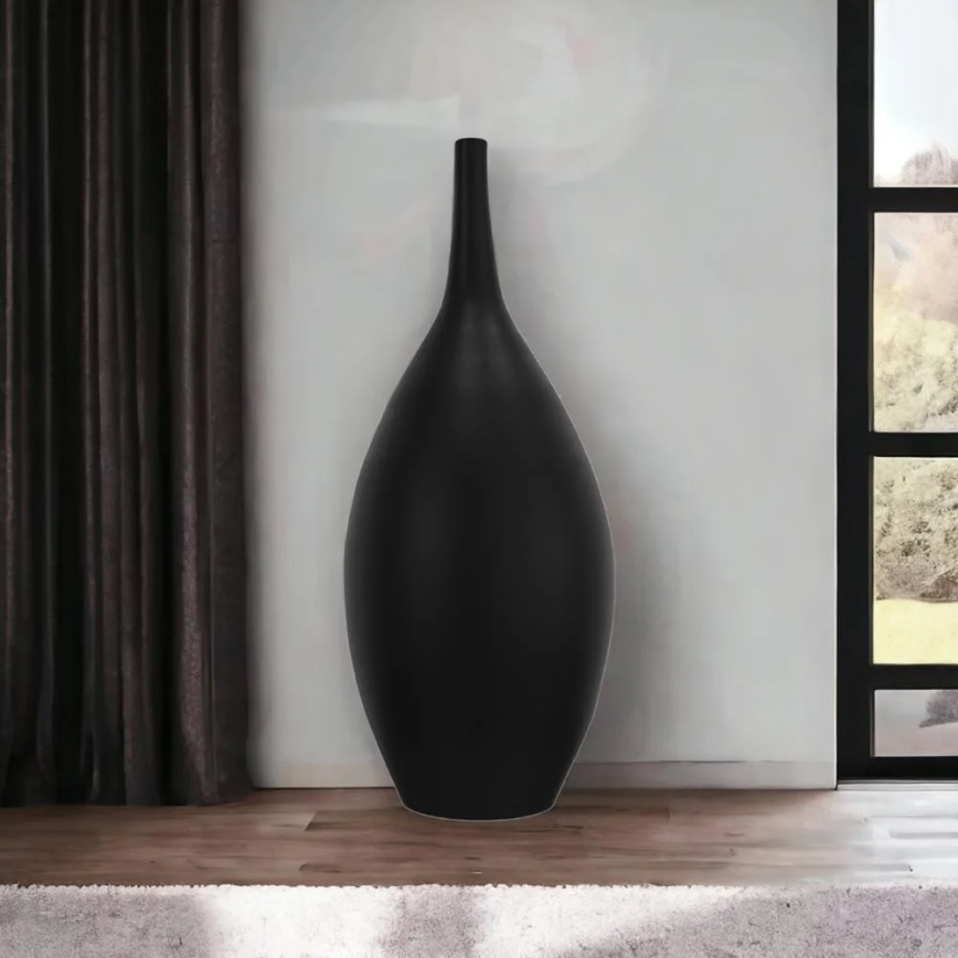 Ceramiczny wazon 47 cm, czarny