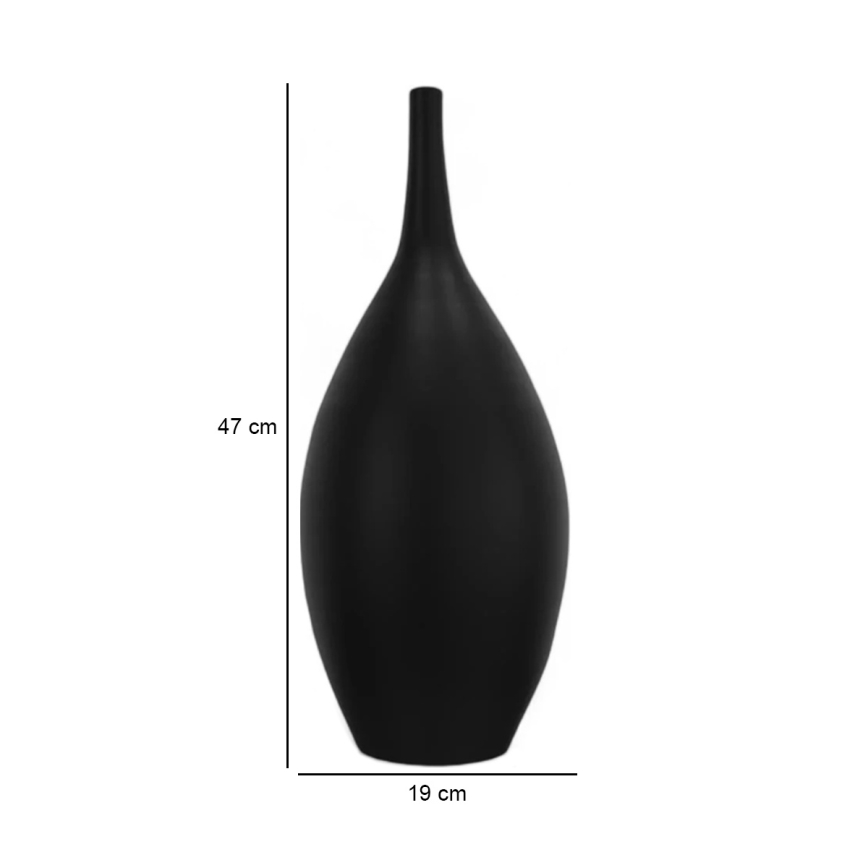 Ceramiczny wazon 47 cm, czarny