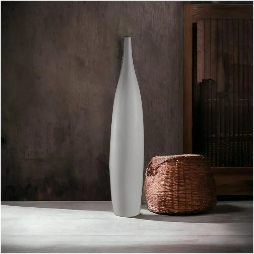 Ceramiczny wazon 70 cm, biały