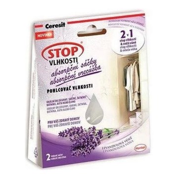 Ceresit - saszetki pochłaniające wilgoć 2 x 50 g, zapach lawendy