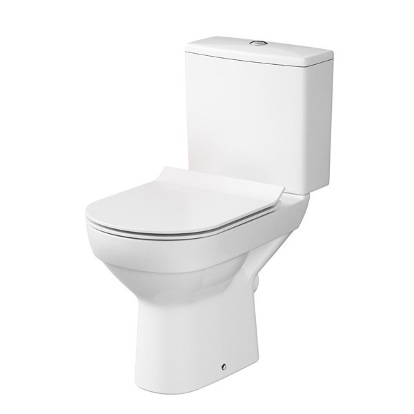 Cersanit K35-037 - WC stojąca z deską CITY ceramika/biały