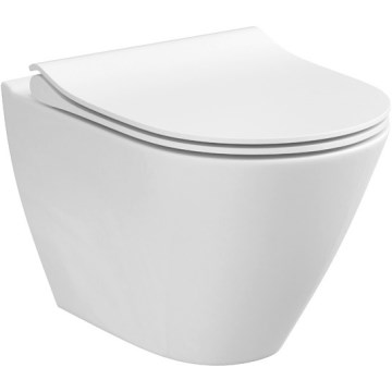 Cersanit K701-104 - WC wisząca z deską CITY OVAL ceramika/biała