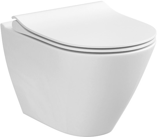 Cersanit K701-104 - WC wisząca z deską CITY OVAL ceramika/biała