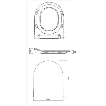 Cersanit K98-0146 - Deska sedesowa CITY OVAL SoftClose biała