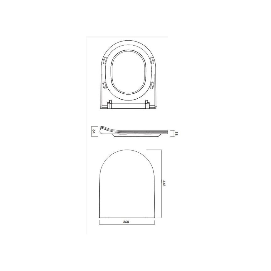 Cersanit K98-0146 - Deska sedesowa CITY OVAL SoftClose biała