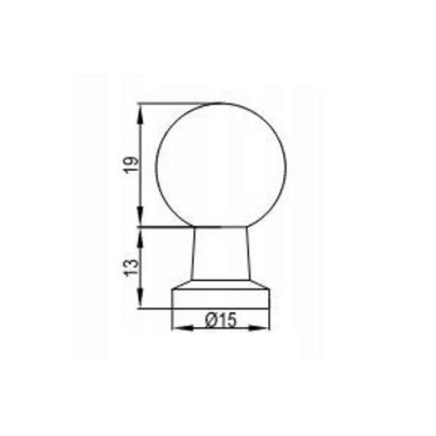 Cersanit S1021-019 - Uchwyt meblowy MILLE złoty