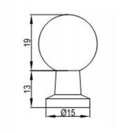 Cersanit S1021-020 - Uchwyt meblowy MILLE czarny