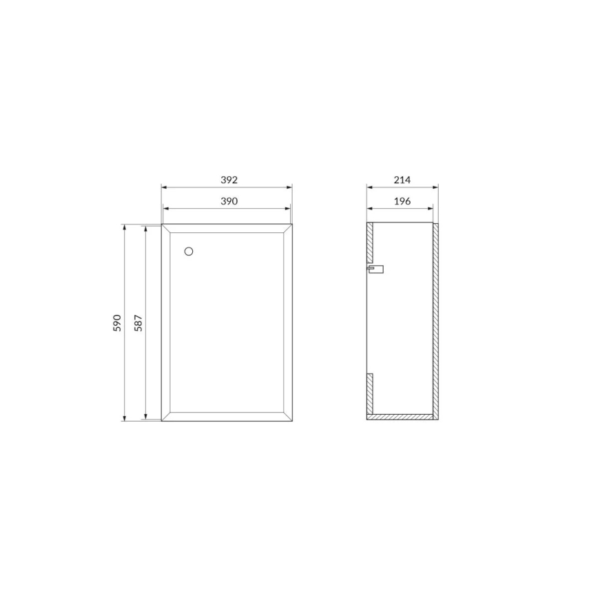 Cersanit S1022-003 - Wisząca szafka łazienkowa pod umywalkę MILLE 40x22 cm czarna