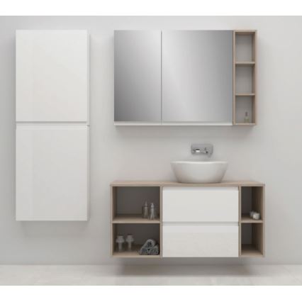 Cersanit S590-030 - Szafka łazienkowa z lustrem MEDDIE 80x40 cm