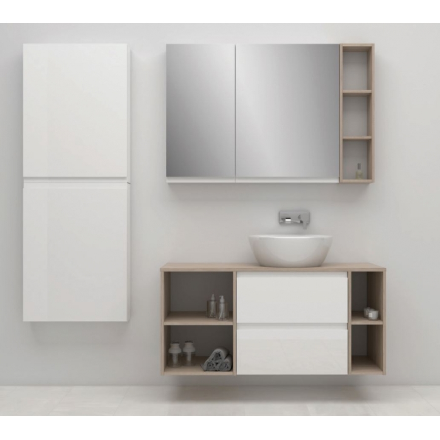 Cersanit S590-030 - Szafka łazienkowa z lustrem MEDDIE 80x40 cm