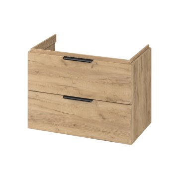 Cersanit S598-047-DSM - Wisząca szafka łazienkowa pod umywalkę MALIKA 80x55x45 cm dąb