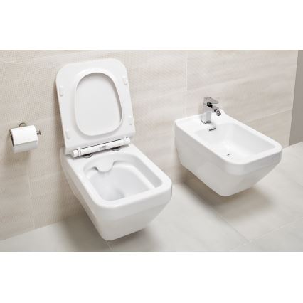 Cersanit S701-213-ECO - Wisząca miska WC z deską sedesową CREA, ceramika/biała