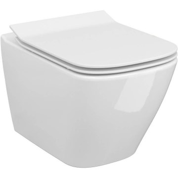 Cersanit S701-405 - WC wisząca z deską CITY SQUARE ceramika/biała