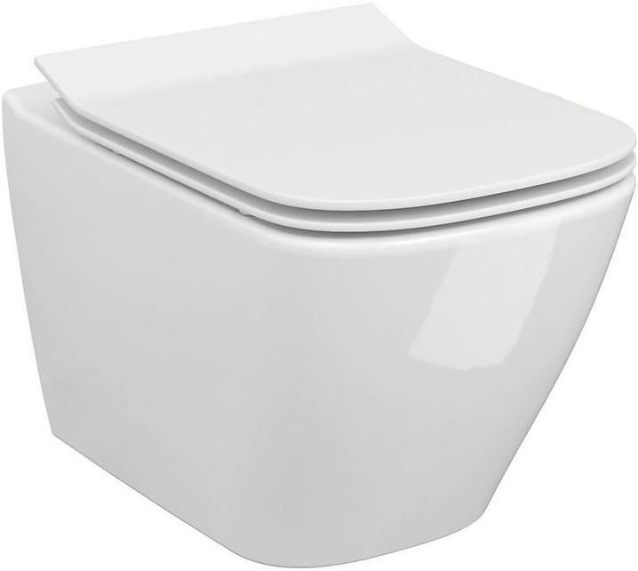 Cersanit S701-405 - WC wisząca z deską CITY SQUARE ceramika/biała