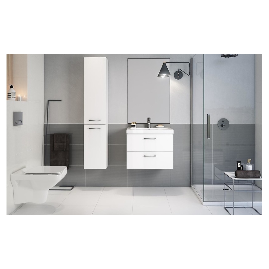 Cersanit S801-142-DSM - Wisząca szafka łazienkowa z umywalką LARA CITY 46x60 cm biała