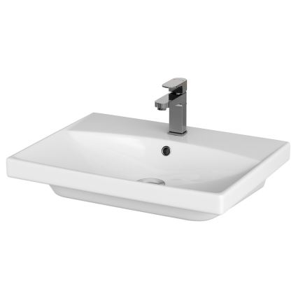 Cersanit S801-142-DSM - Wisząca szafka łazienkowa z umywalką LARA CITY 46x60 cm biała