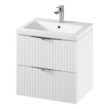 Cersanit S801-545 - Wisząca szafka łazienkowa z umywalką TIRSO 60x45 cm biała