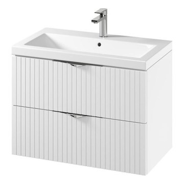 Cersanit S801-547 - Wisząca szafka łazienkowa z umywalką TIRSO 80x60x45 cm biała