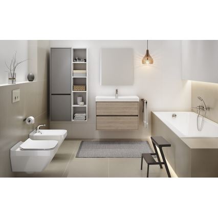 Cersanit S924-008 - Wisząca szafka łazienkowa pod umywalkę CREA 60x54x45 cm dąb