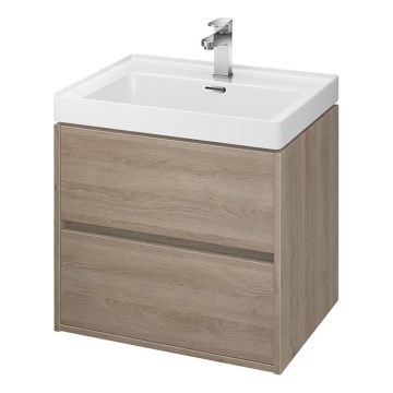 Cersanit S924-008 - Wisząca szafka łazienkowa pod umywalkę CREA 60x54x45 cm dąb