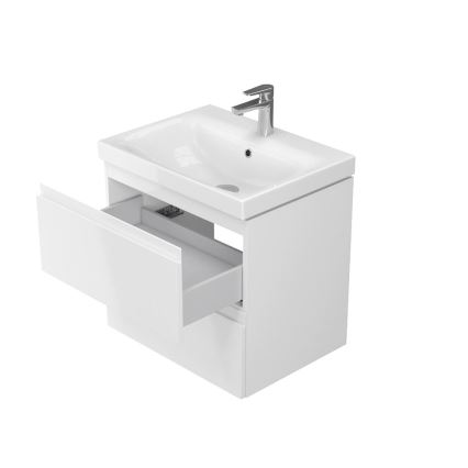 Cersanit S929-010 - Wisząca szafka łazienkowa pod umywalkę MODUO 57x59,5 cm, biały połysk