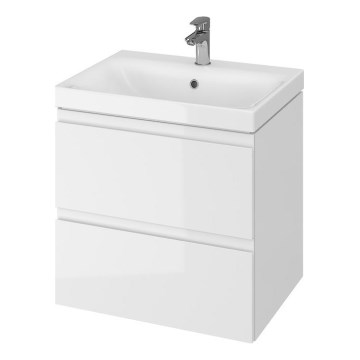 Cersanit S929-010 - Wisząca szafka łazienkowa pod umywalkę MEDDIE 57x59,5 cm, biały połysk