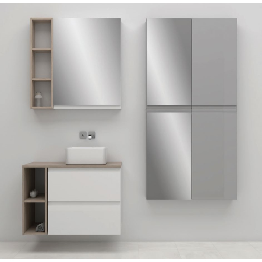 Cersanit S929-018 - Szafka łazienkowa z lustrem MEDDIE 80x59,5 cm