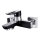 Cersanit S951-009 - Kran do wanny MILLE czarny/chrom błyszczący