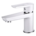 Cersanit S951-047 - Kran do umywalki MILLE 13,4 cm biały + odpływ