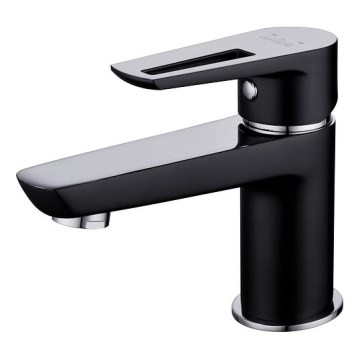 Cersanit S951-048 - Kran do umywalki MILLE 13,4 cm czarny + odpływ