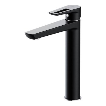 Cersanit S951-356 - Kran do umywalki MILLE 27 cm czarny + odpływ