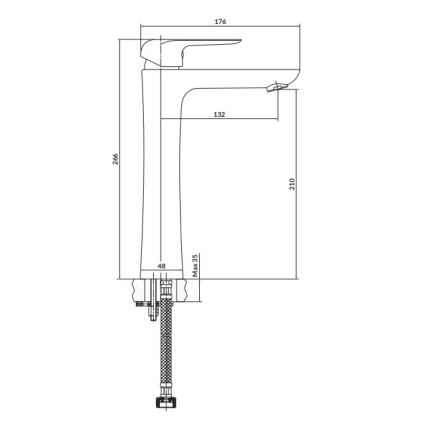 Cersanit S951-360 - Kran do umywalki CITY 26,6 cm chrom błyszczący
