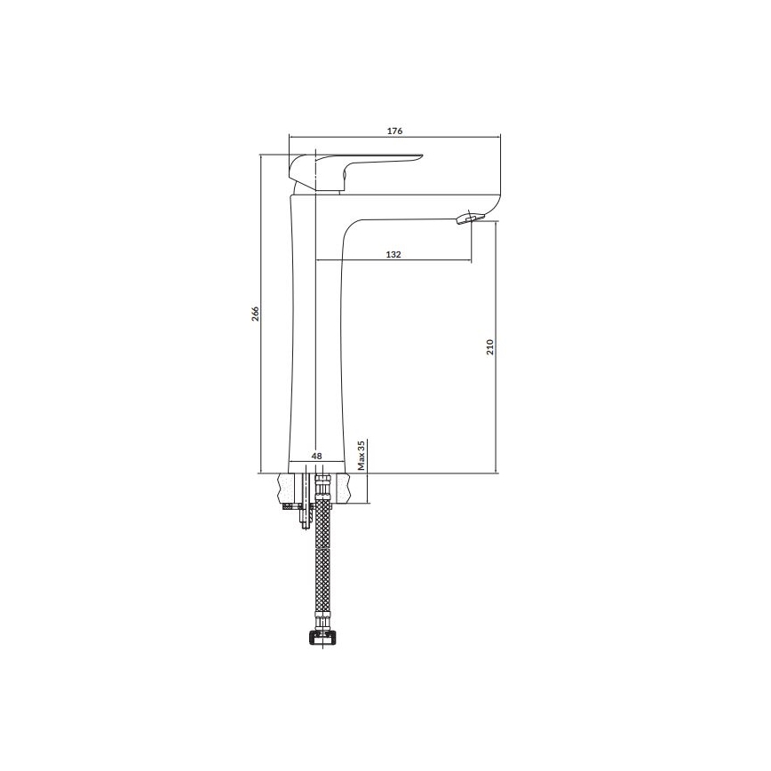 Cersanit S951-360 - Kran do umywalki CITY 26,6 cm chrom błyszczący