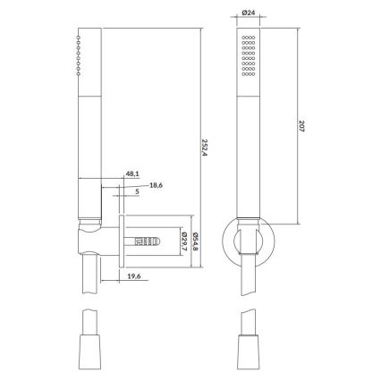 Cersanit S951-401 - Zestaw prysznicowy CREA nikiel