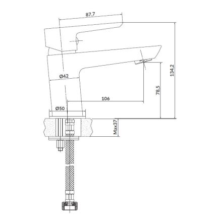 Cersanit S952-003 - Zestaw wannowy z baterią + bateria umywalkowa MILLE chrom błyszczący