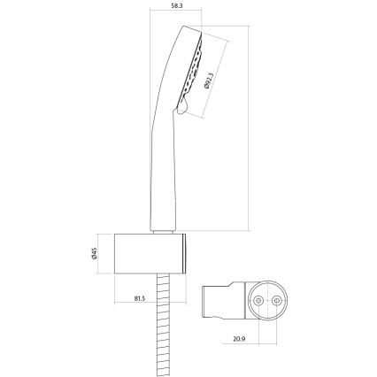 Cersanit S952-003 - Zestaw wannowy z baterią + bateria umywalkowa MILLE chrom błyszczący