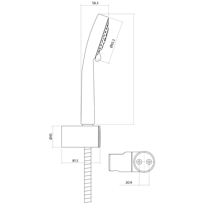Cersanit S952-003 - Zestaw wannowy z baterią + bateria umywalkowa MILLE chrom błyszczący