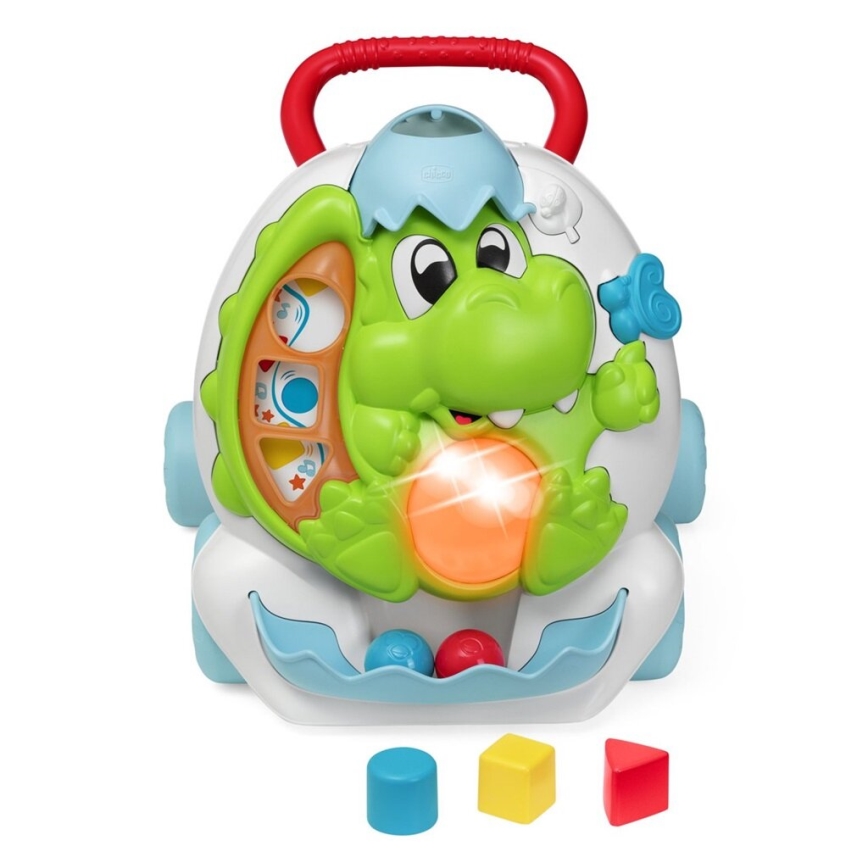Chicco - Chodzik dla dzieci z atrakcjami i dźwiękiem 2w1 DINO 2xAA